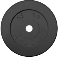 Диск тренировочный черный Антат 15 кг (26, 31, 51 мм)