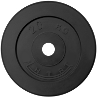 Диск тренировочный черный Антат 20 кг (26, 31, 51 мм)