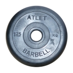 Диск черный MB Barbell Atlet 1,25 кг 26 мм