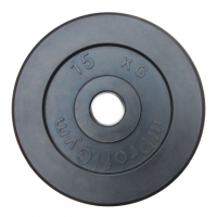 Диск тренировочный черный Profigym 15 кг (26, 31, 51 мм)